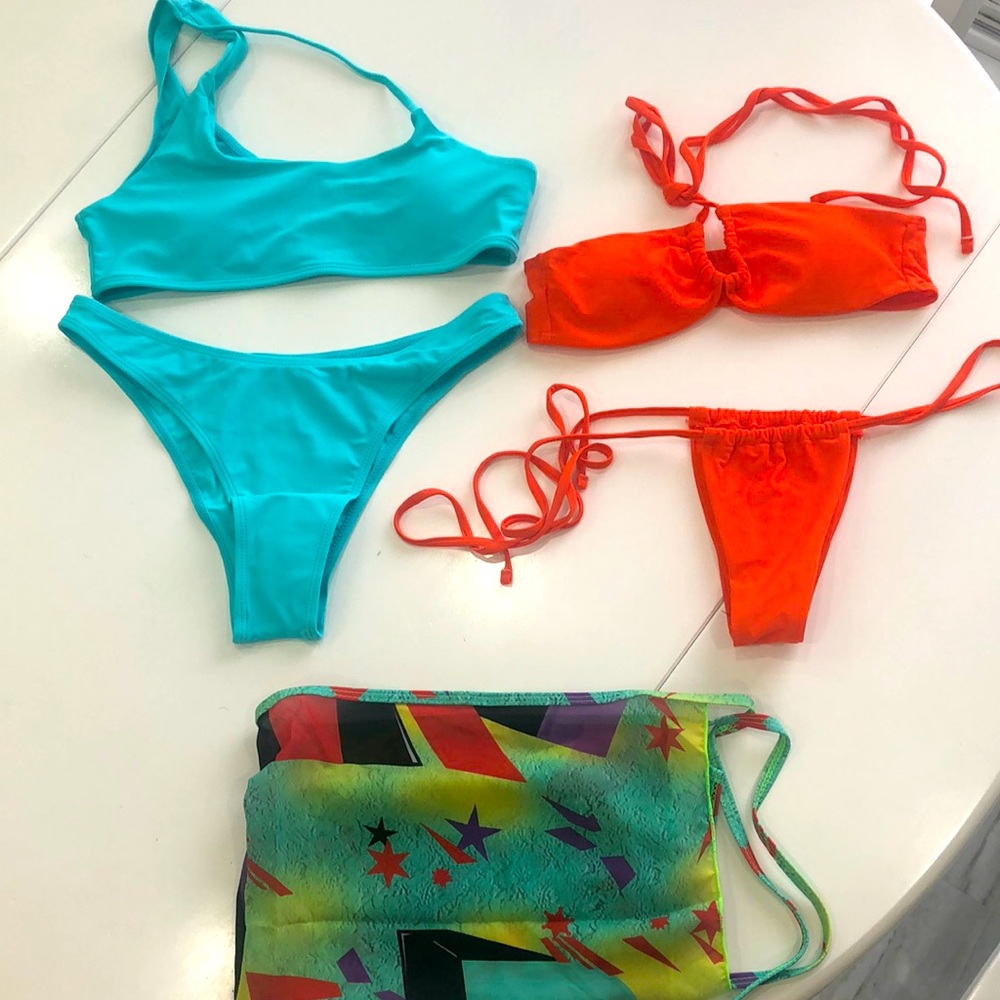 NWT Bundle Shein Bikinis With Sarong